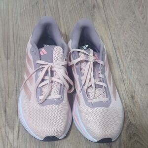 Adidas Pink Athletic Shoes with Breathable Mesh and Cushioned Soles